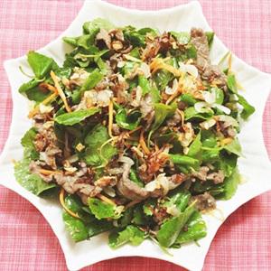 Cách làm gỏi rau má thịt bò