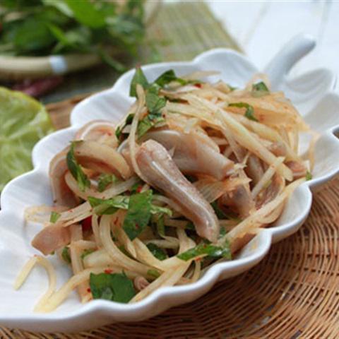 Cách làm gỏi tai heo đu đủ