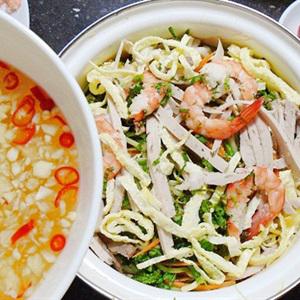 Cách làm gỏi tôm thịt heo