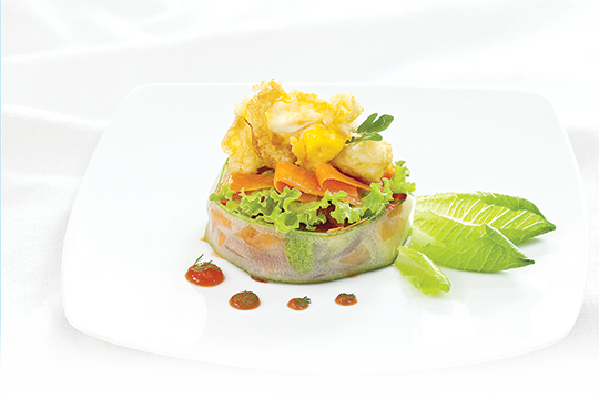 Gỏi trứng chiên