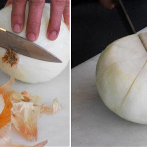Cách làm hành tây chiên hình hoa