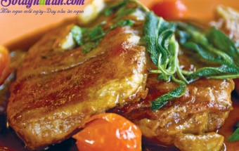 Heo xông khói xốt vang ngon tuyệt hảo