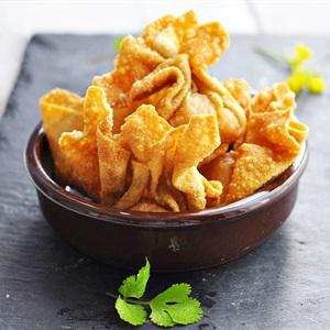 Cách làm hoành thánh bọc tôm chiên