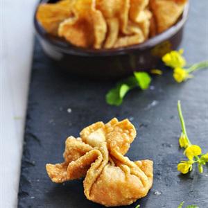 Cách làm hoành thánh bọc tôm chiên