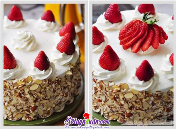 Hướng dẫn cách làm bánh gato dâu tây ngọt ngào đón Valentine