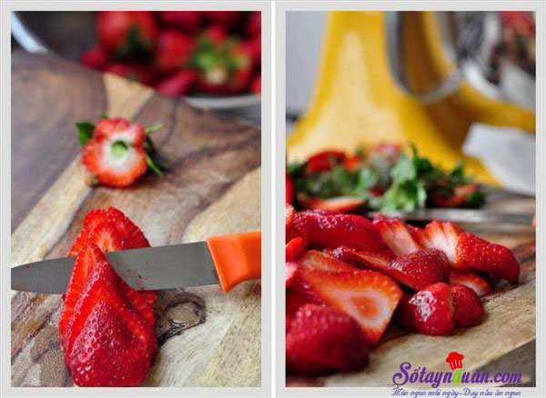 Hướng dẫn cách làm bánh gato dâu tây ngọt ngào đón Valentine