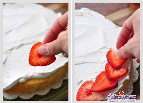 Hướng dẫn cách làm bánh gato dâu tây ngọt ngào đón Valentine