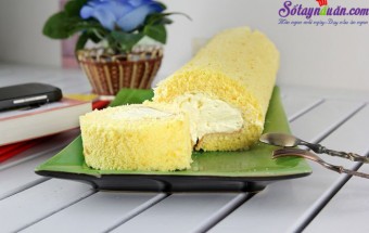 Hướng dẫn làm bánh bông lan cuộn siêu đơn giản