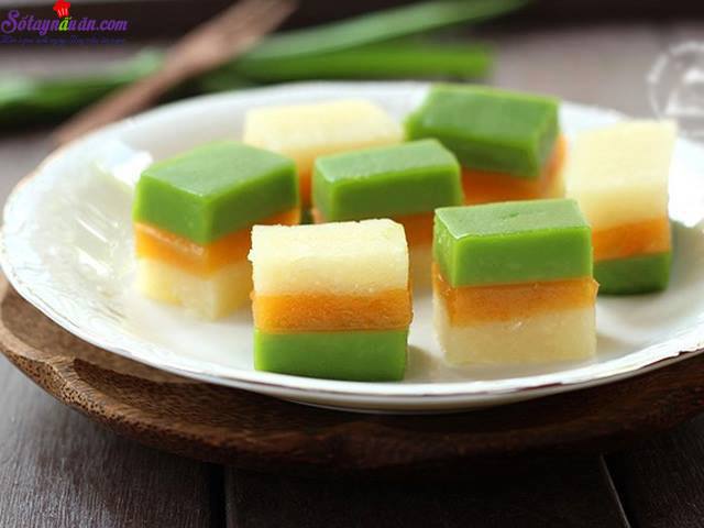 Hướng dẫn làm bánh sắn ba màu thơm ngon,mát lạnh