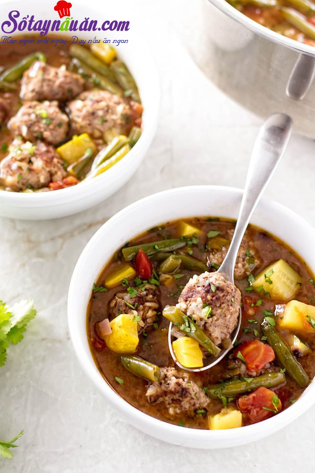 Hướng dẫn làm canh thịt viên kiểu Mexico ngon mê ly