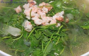 Hướng dẫn làm canh tôm tươi nấu rau má thơm ngon