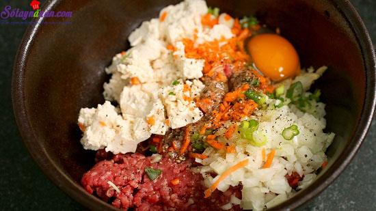 Hướng dẫn làm chả thịt đậu phụ chiên giòn