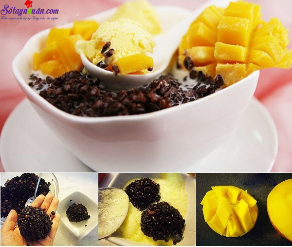 Hướng dẫn làm kem xoài nếp cẩm ngon khó cưỡng