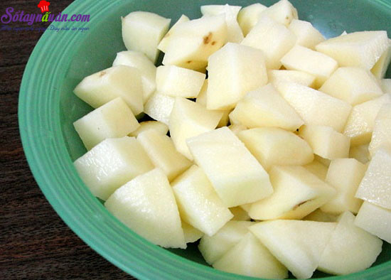 Hướng dẫn làm món khoai tây cay ăn vặt ngày đông
