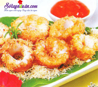 Hướng dẫn làm mực chiên giòn với dừa béo ngậy dậy mùi