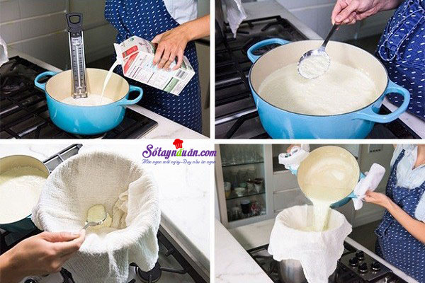 Hướng dẫn làm phô mai Ricotta bằng lò vi sóng cực dễcực ngon