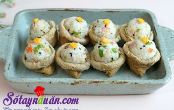 Hướng dẫn làm sushi đậu hũ chiên kiểu Hàn lạ miệng
