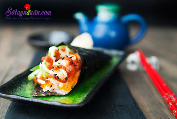 Hướng dẫn làm temaki càng cua ngon không thể cưỡng