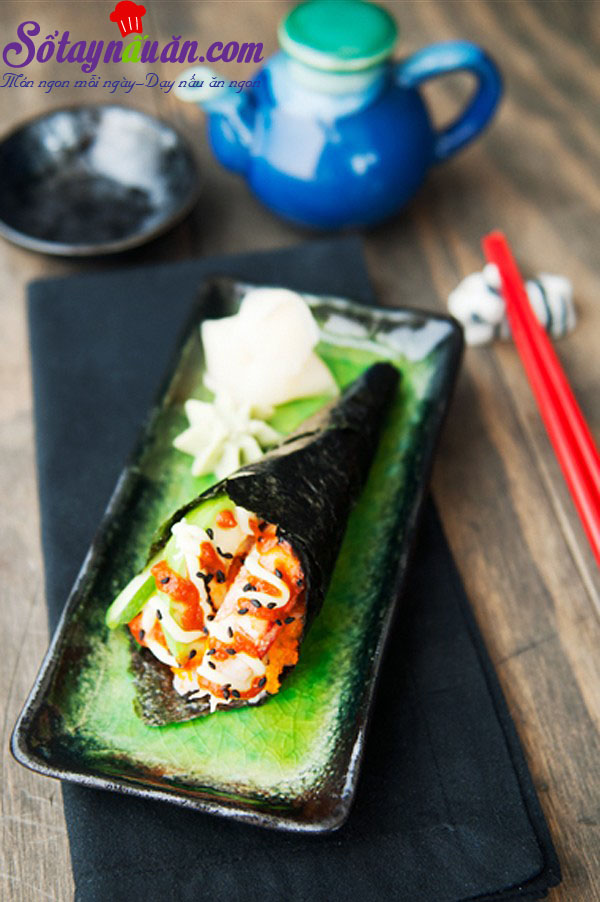 Hướng dẫn làm temaki càng cua ngon không thể cưỡng