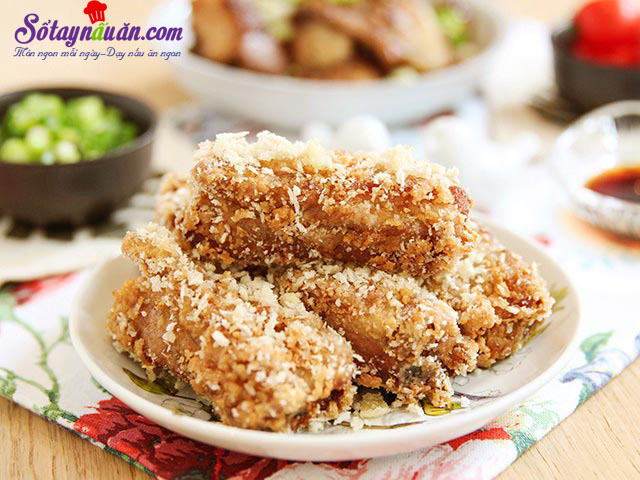 Hướng dẫn món sườn chiên tỏi tẩm bột giòn ngon ngất ngây