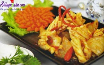 Hướng dẫn nấu món mực xào tương cay hấp dẫn từng miếng