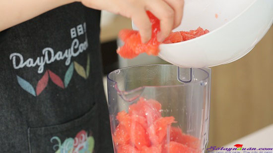 Kem bưởi đào bạc hà – lạ mà ngon