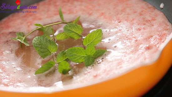 Kem bưởi đào bạc hà – lạ mà ngon