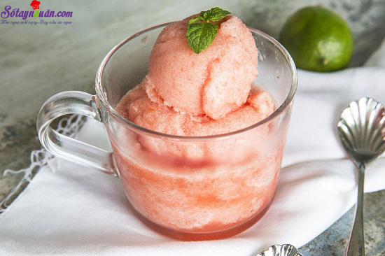 Kem bưởi đào bạc hà – lạ mà ngon