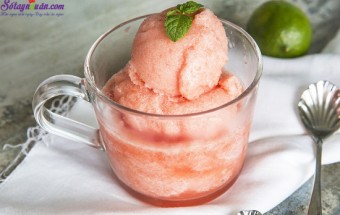 Kem bưởi đào bạc hà – lạ mà ngon