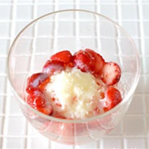 Cách làm kem dâu đậu đỏ