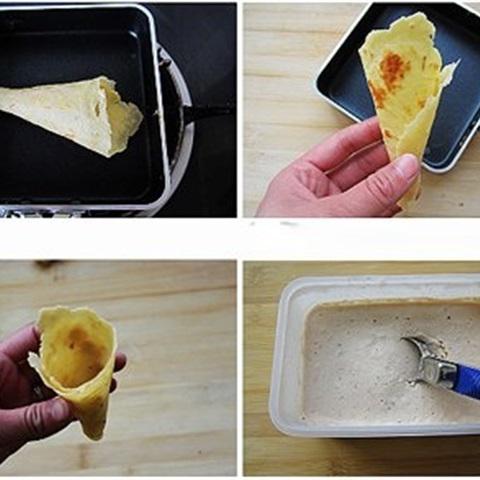 Cách làm kem ốc quế