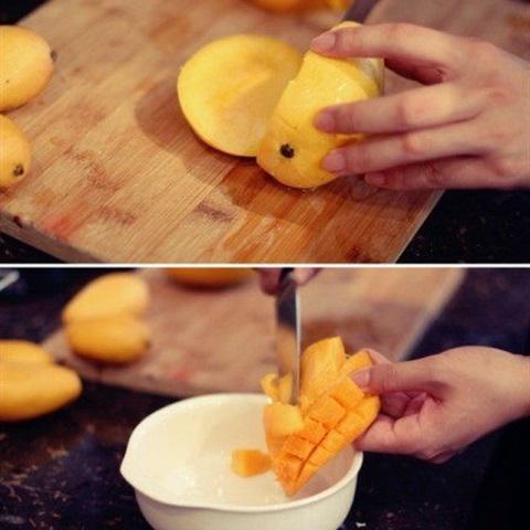 Cách làm kem que xoài