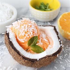 Cách làm kem tươi cam dừa
