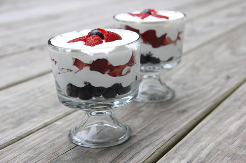 Kem việt quất dâu tây