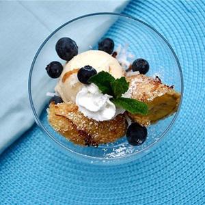 Cách làm kem với chuối dừa chiên