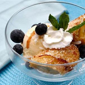 Cách làm kem với chuối dừa chiên