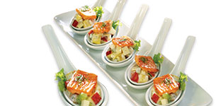 Khai vị cá hồi táo trộn