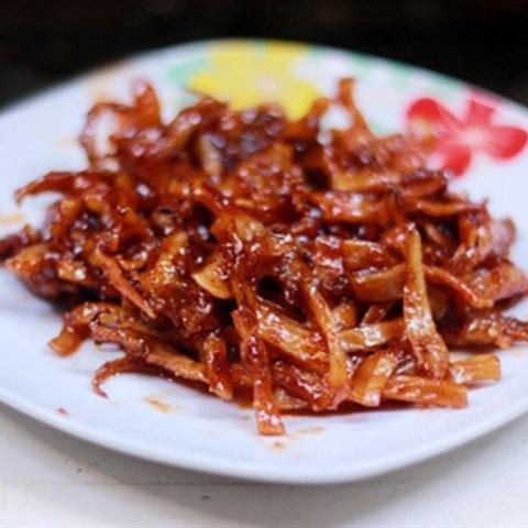 Cách làm khô mực ngào tương ớt