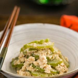 Cách làm khổ qua trộn đậu hũ