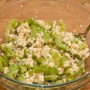 Cách làm khổ qua trộn đậu hũ