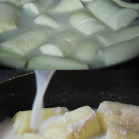 Cách làm khoai mì nấu sữa