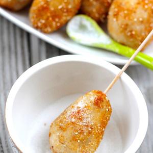 Cách làm khoai môn xiên chiên