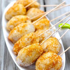 Cách làm khoai môn xiên chiên