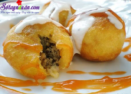 Khoai tây bọc thịt chiên giòn tan