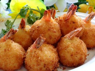 Khoai tây bọc tôm chiên giòn ngon tuyệt