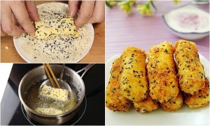 Khoai tây bọc xúc xích chiên xù giòn thơm lạ miệng, ai thử cũng mê