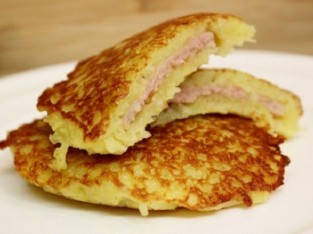 Khoai tây kẹp thịt