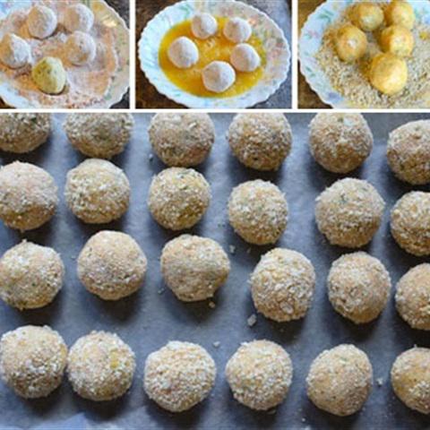 Cách làm khoai tây viên chiên xù