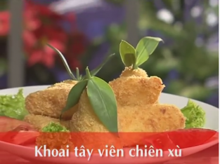 Khoai tây viên chiên xù cho bé