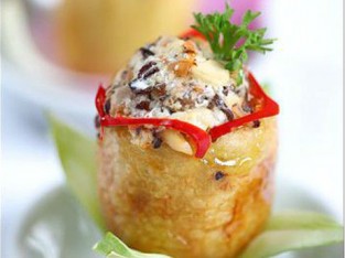 Khoai tây viên nhồi nấm